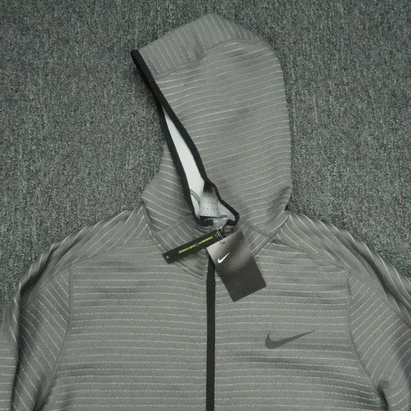 Nike Hoodie Men Large Gray Pro Training Full Zip PocketsHooded CZ2200